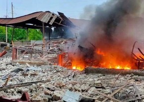 В результате обстрела ВС РФ уничтожили зернохранилище в Криворожском районе