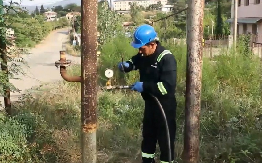 Azerigaz restoring gas supply infrastructure in Khankandi