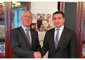 Hikmat Hajiyev discusses regional security issues with UK ambassador