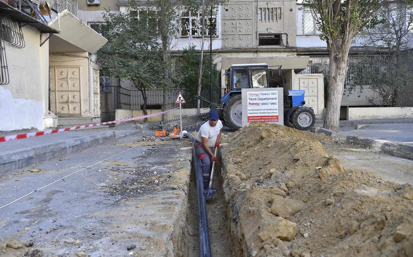 Bakının iki yerində yaşayış binalarının su təchizatı sistemləri yenilənir