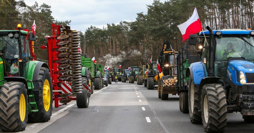 Польские фермеры провели акцию протеста против инициатив ЕС