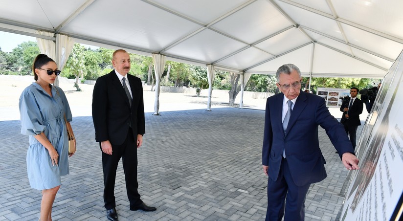 President Ilham Aliyev and First Lady Mehriban Aliyeva view ...