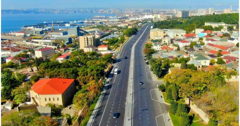 Bakının 8 Noyabr prospektində əsaslı təmir işləri yekunlaşmaq üzrədir