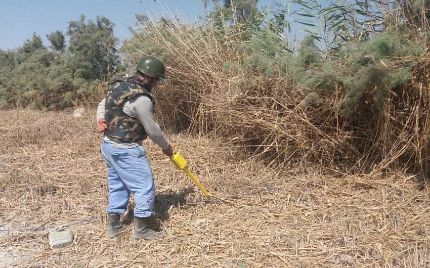 В Билясуваре обнаружен неразорвавшийся боеприпас