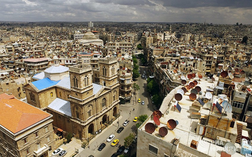 В Алеппо восстанавливают разрушенную террористами Мечеть Омейядов
