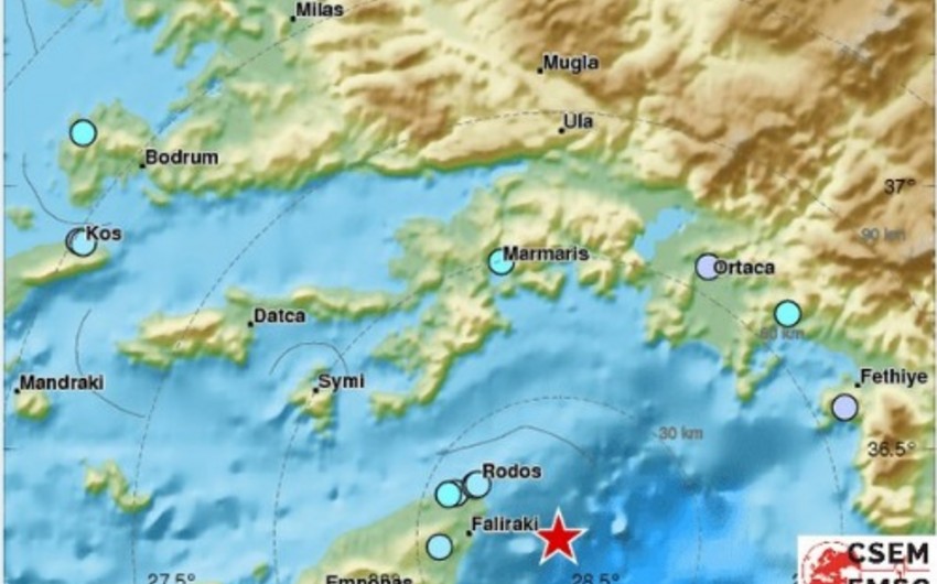 У берегов Турции произошло землетрясение магнитудой 5,0