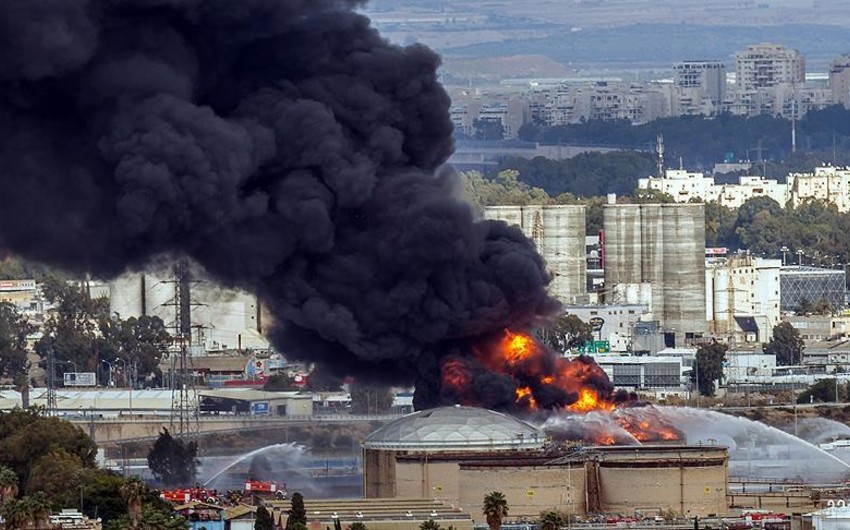 İsrailin neft emalı zavodunda yanğın baş verib