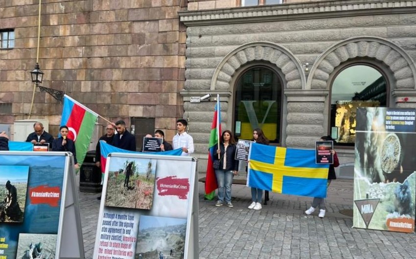 В Швеции азербайджанская диаспора провела пикет в знак протеста против провокаций Армении