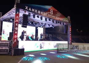 Zəfər Günü münasibətilə Xankəndidə bayram konserti və atəşfəşanlıq olub