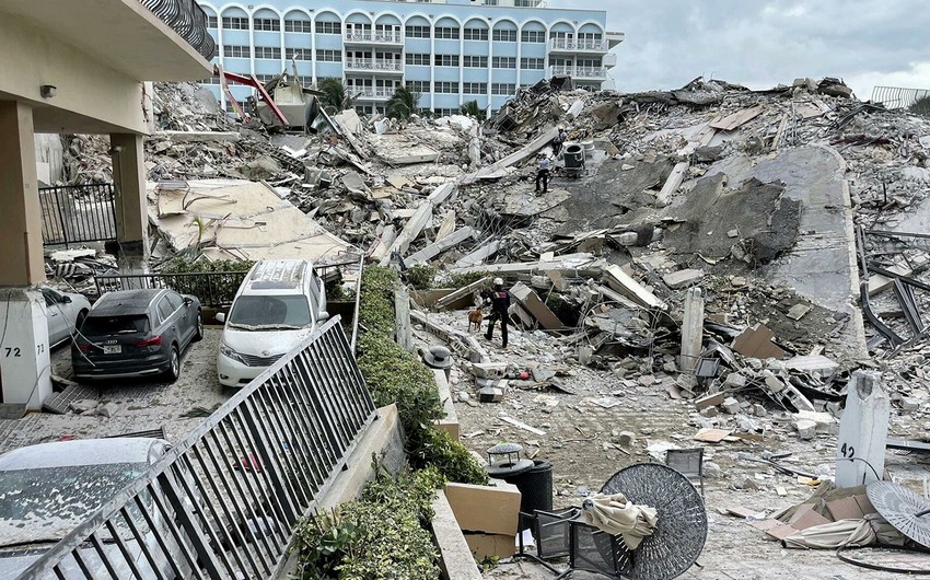 Floridada binanın dağılmasından sonra 159 nəfərin taleyi naməlum qalır 