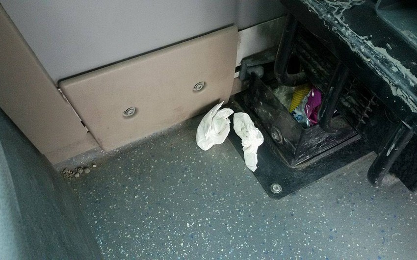Measures will be taken on passengers littering or damaging Baku buses