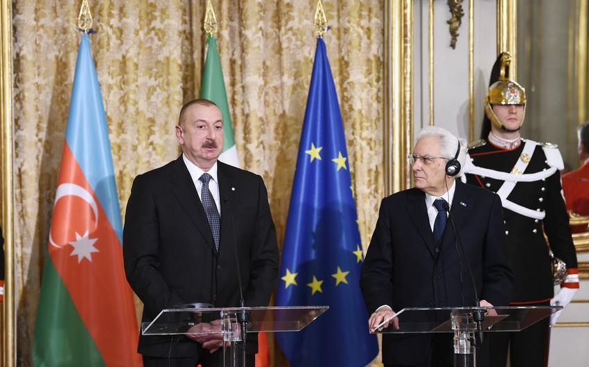 Президент Италии поздравил президента Азербайджана