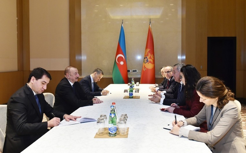 President Ilham Aliyev met with Montenegrin President Milo Dukanovic