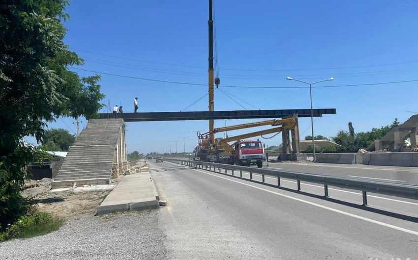Bakı-Ələt-Qazax-Gürcüstan ilə dövlət sərhədi yolunda yeni piyada keçidi inşa edilir