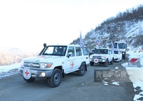 Six ICRC vehicles freely move from Khankandi to Lachin