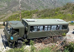 Vehicles of peacekeepers pass freely along Khankandi-Lachin road