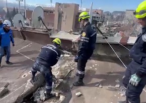 Azerbaijani rescuers save 16 people from rubble in Turkiye