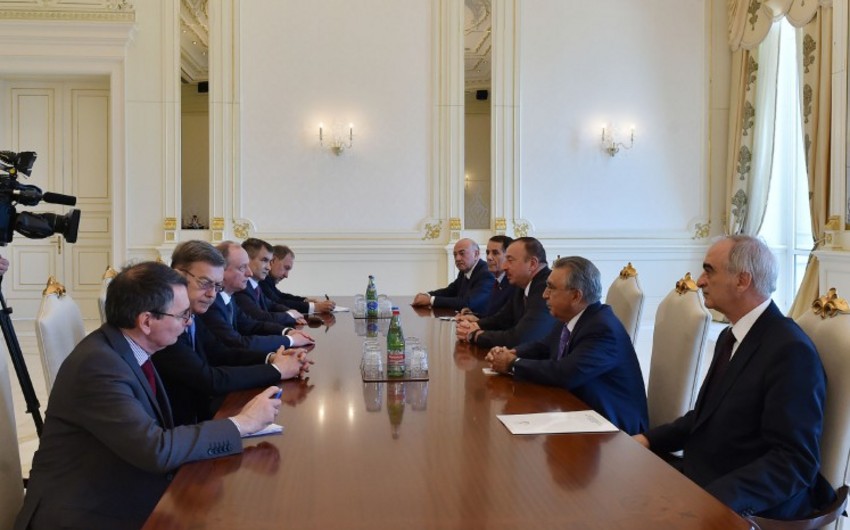 Ilham Aliyev receives a delegation by the Secretary of the Security Council of Russia