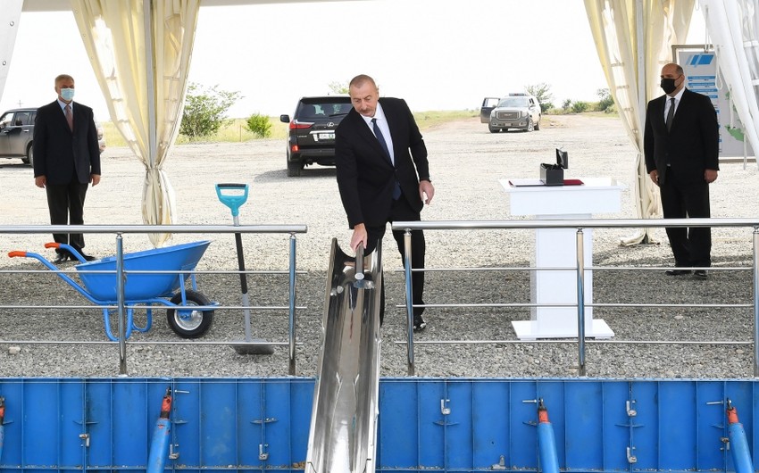 Ilham Aliyev attends groundbreaking ceremony for Aghdam Industry Park