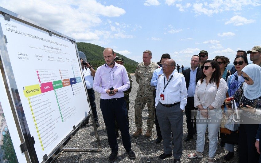 Foreign diplomats view construction of agro-industrial park in Lachin