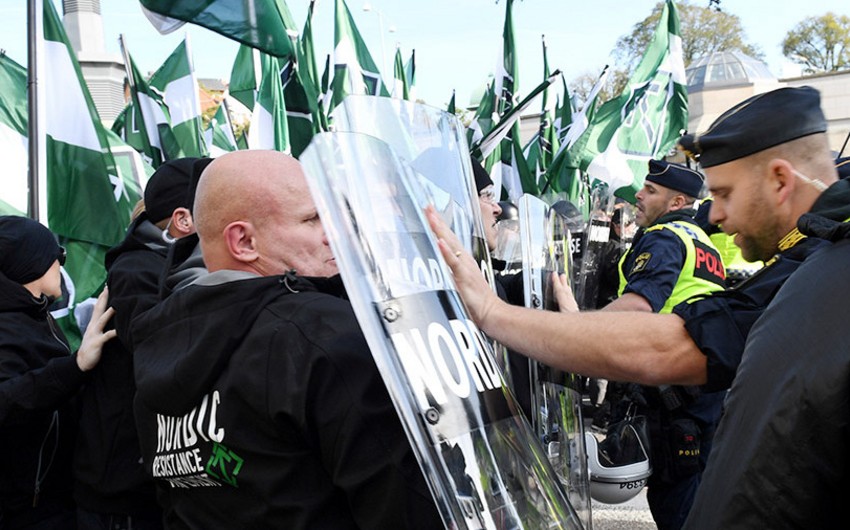Шведская полиция задержала 60 человек во время марша неонацистов