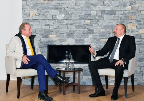 В Давосе состоялась встреча Ильхама Алиева с председателем компании Fortesque Future Industries