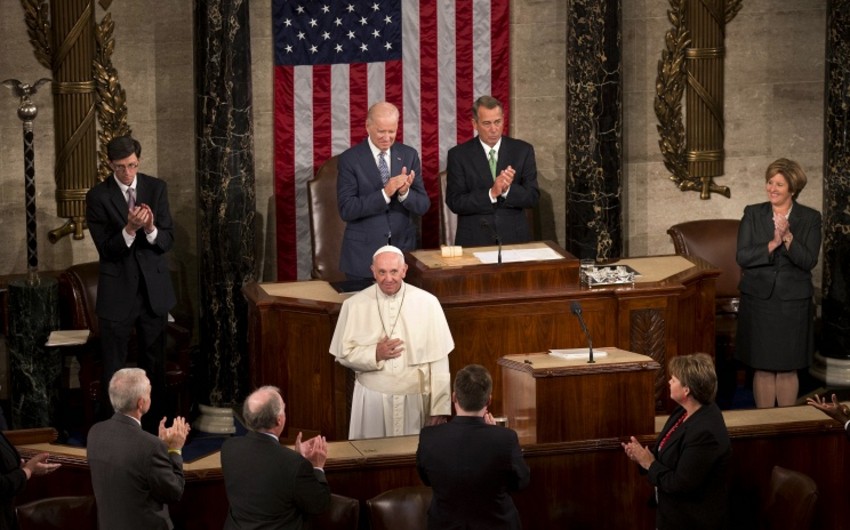 Roma Papası ABŞ Konqresində çıxış edib