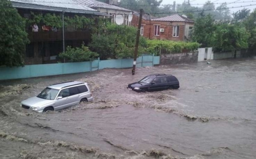 Несколько регионов Грузии пострадали от ливневых дождей
