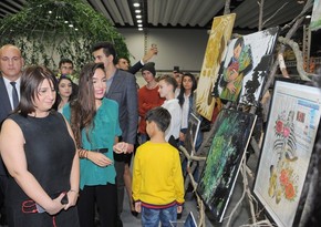 Leyla Aliyeva attends youth exhibition 'Through the eyes of students: Environmental problems of ways of addressing them' - PHOTO