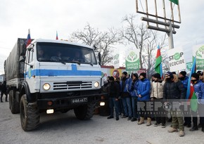 Another five supply vehicle of Russian peacekeepers pass freely through Khankandi-Lachin road - UPDATED