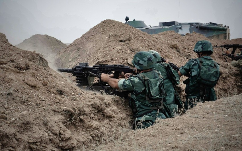 158 shots fired by Azerbaijani army on enemy positions, firing points and trenches