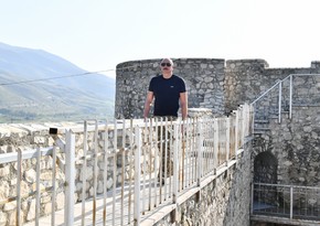 President of Azerbaijan Ilham Aliyev visits Asgaran fortress