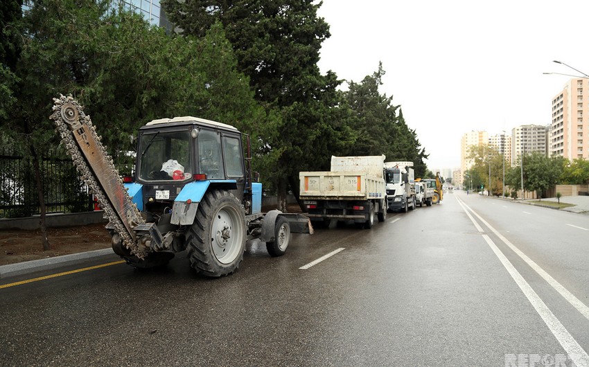 “Azəravtoyol”un traktoru Xırdalanın bir hissəsini işıqsız qoyub