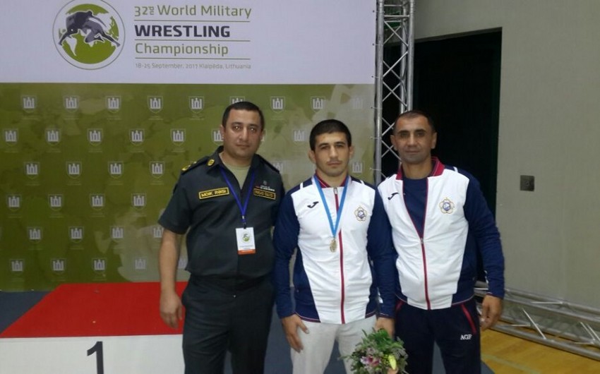 Азербайджанские спортсмены завоевали золотые медали в первый день чемпионата мира по борьбе среди военнослужащих