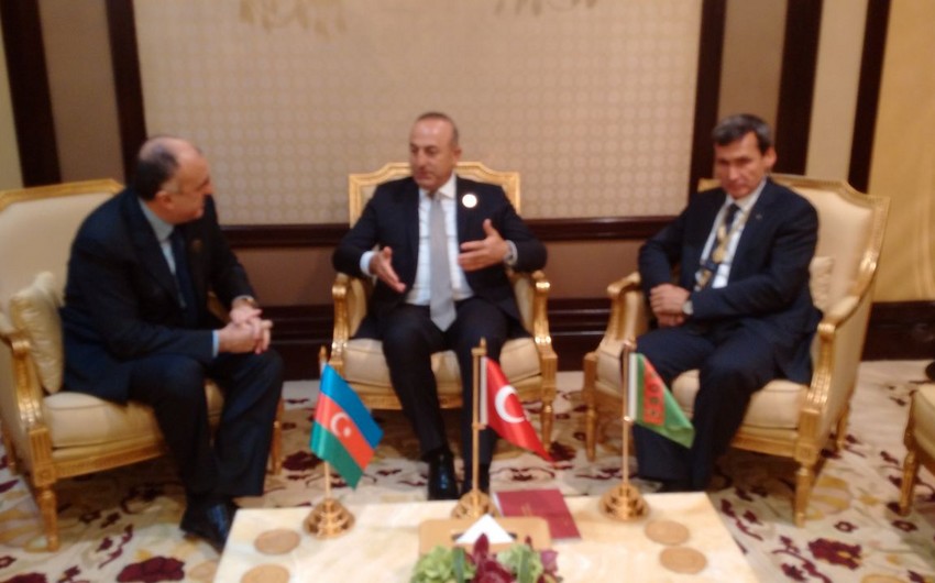 Trilateral meeting of Foreign Ministers of Azerbaijan,Turkey and Turkmenistan held in Kuwait