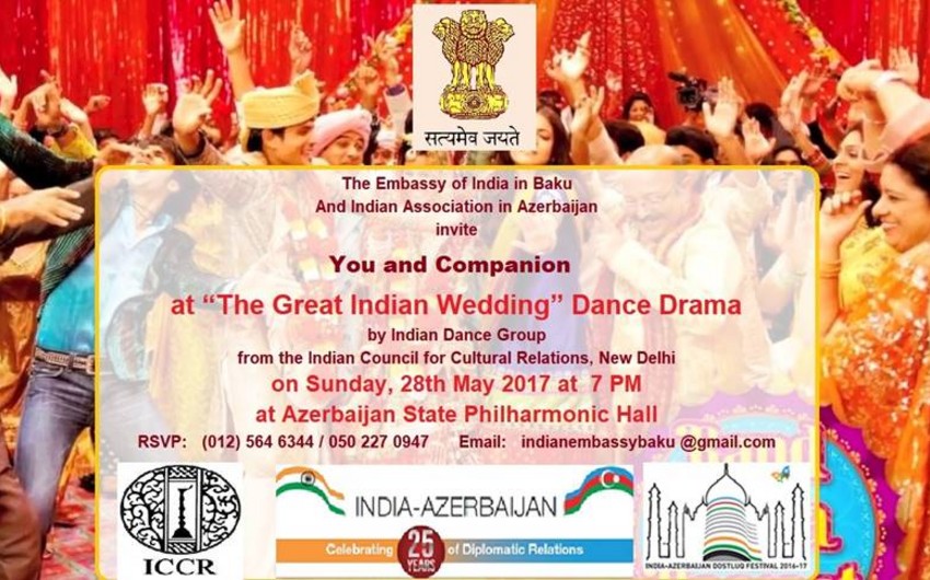 Indian dance drama The Great Indian Wedding will be staged in Baku