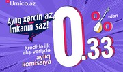 Umico.az-da ilk alış-verişinizi kreditlə aylıq cəmi 0,33%-dən başlayan komissiya ilə edin!