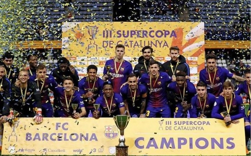 Barselona tarixində 13-cü dəfə İspaniya Super Kubokunu qazanıb - VİDEO