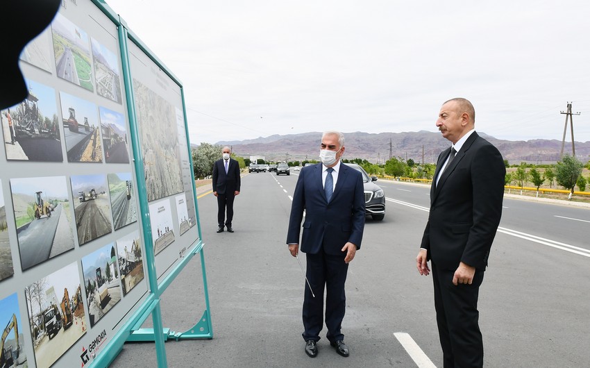 İlham Əliyev Culfa-Ordubad magistral avtomobil yolunun açılışında iştirak edib - YENİLƏNİB