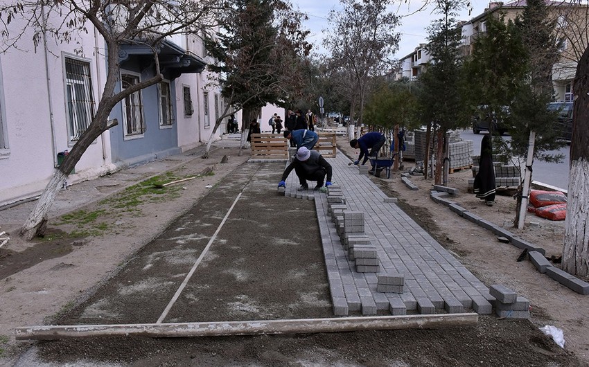 Şəhid general-mayor Polad Həşimovun adını daşıyan küçədə təmir işləri aparılır