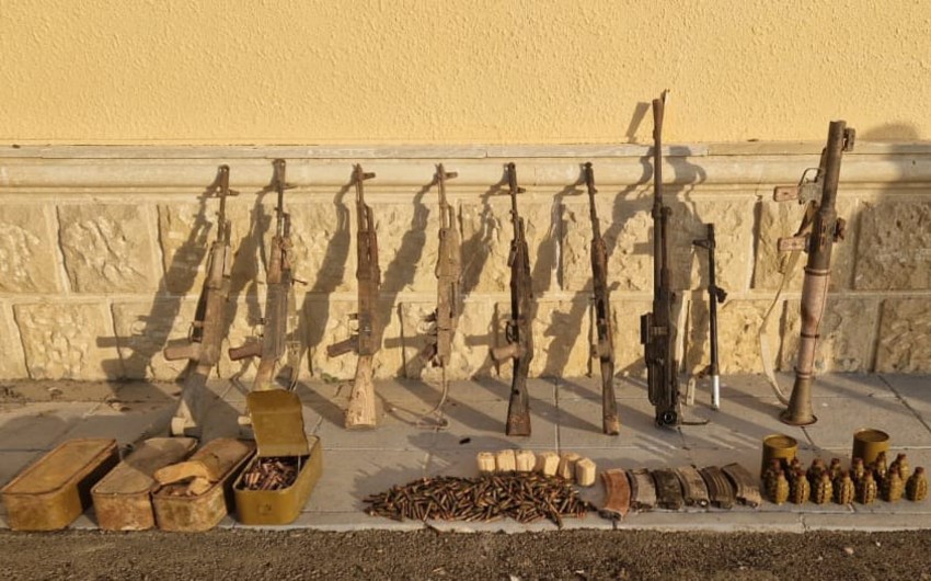 Numerous weapons and ammunition found in Fuzuli district