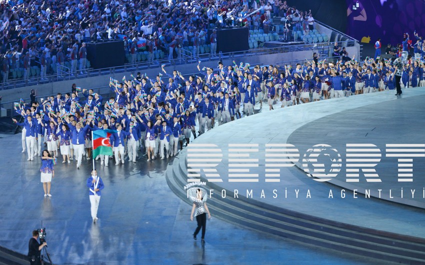 ​Азербайджанские спортсмены поприветствовали зрителей