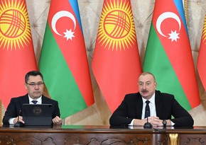 Presidents of Azerbaijan and Kyrgyzstan inspect ongoing works at Palace of Panahali Khans and Imarat complex in Aghdam