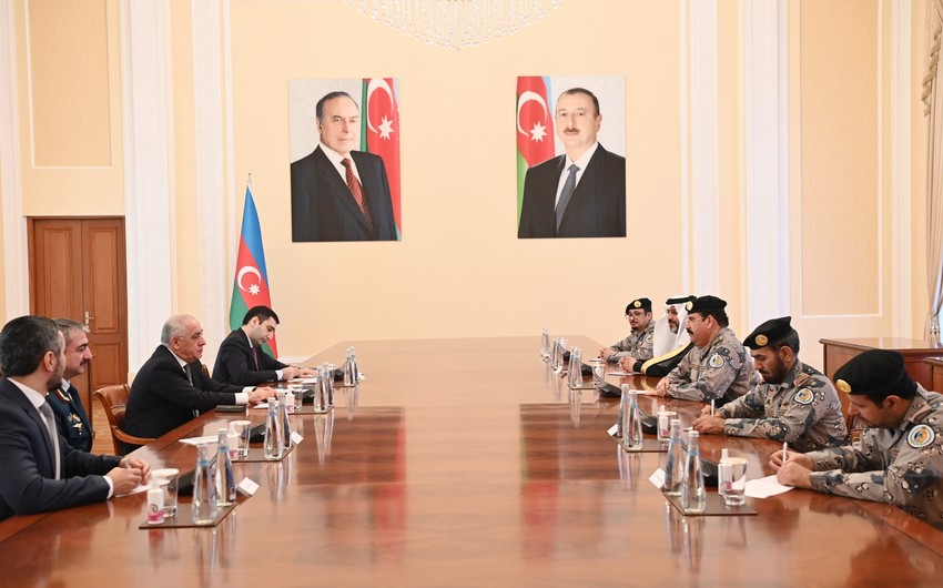 Azerbaijan's Prime Minister Asadov meets with Director General of Saudi Arabian Border Service