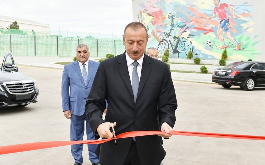 Prezident Zuğulba tədris idman bazasının açılışında iştirak edib - YENİLƏNİB