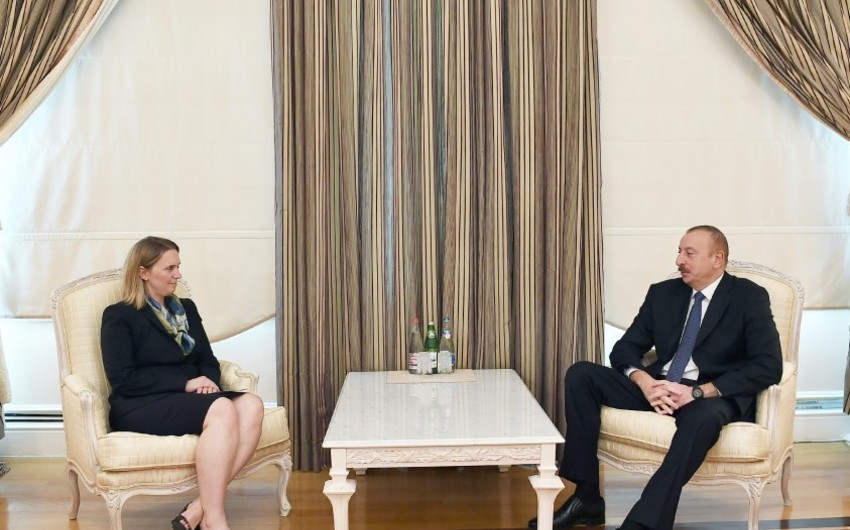 President Ilham Aliyev receives Bridget Brink