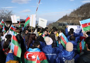 Protester on Shusha-Khankandi road: 'We are ready to continue our protest indefinitely'