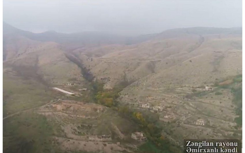 Видеокадры села Амирханлы Зангиланского района