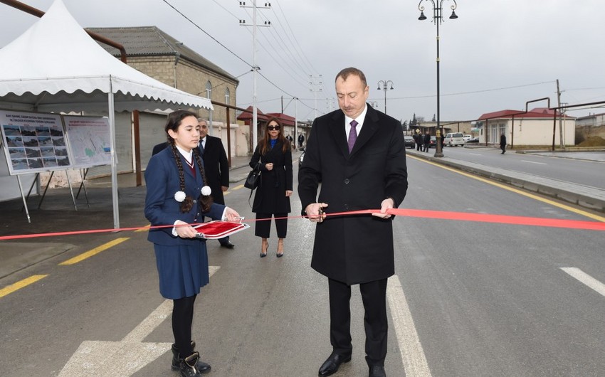 Президент Ильхам Алиев ознакомился с проведенной работой в поселке Бина после реконструкции - ОБНОВЛЕНО
