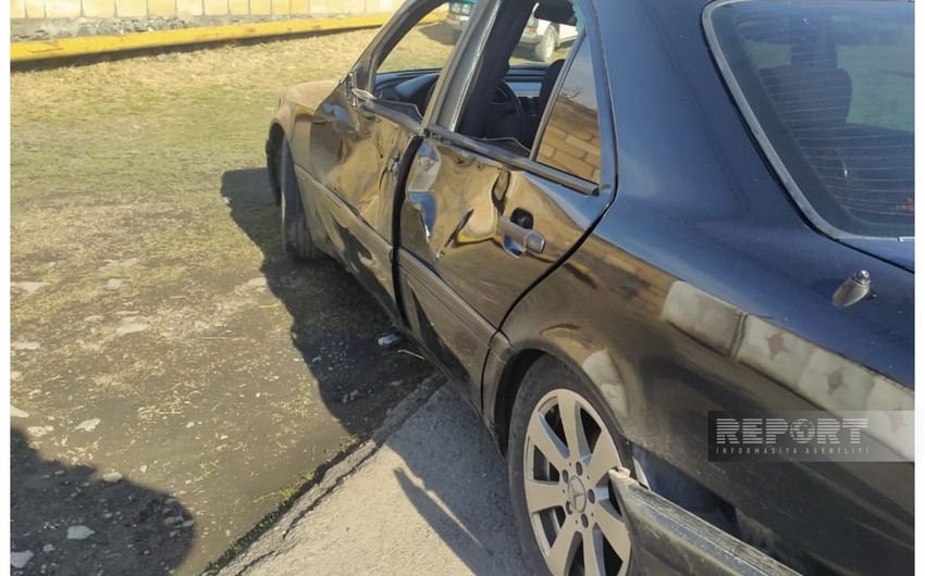 В Загатале автомобиль сбил трех школьников